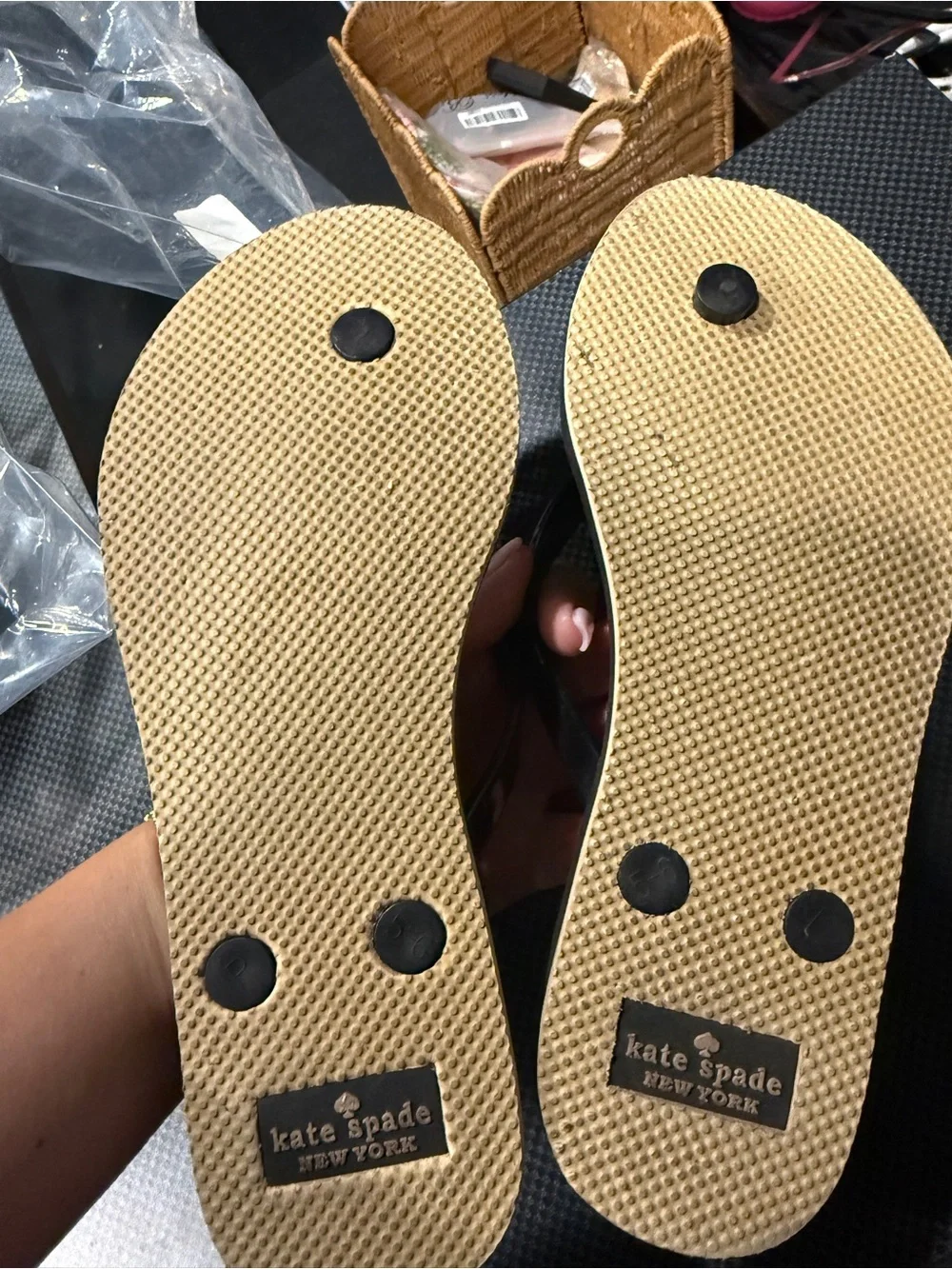 kate spade black bow leopard-print thong sandals
